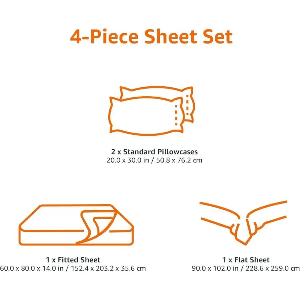 Amazon Basics Lightweight Microfiber Queen 3 Piece Bed Sheet Set Chocolate - Picture 6 of 6